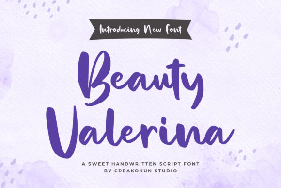 Beauty Valerina: The Elegant Handwritten Typeface for Modern Branding