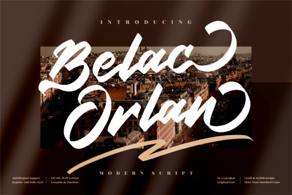 Belac Orlan: A Handwritten Typeface for Elegant Editorial Design