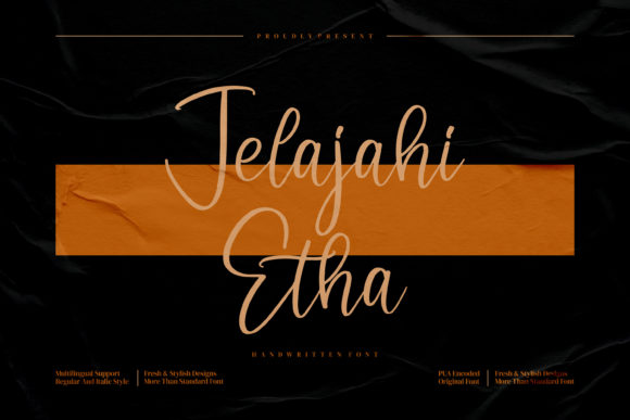 Jelajahi Etha: The Handwritten Typeface for Editorial Excellence