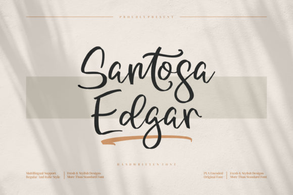 Santosa Edgar: The Handwritten Typeface for Elegant Brand Identity